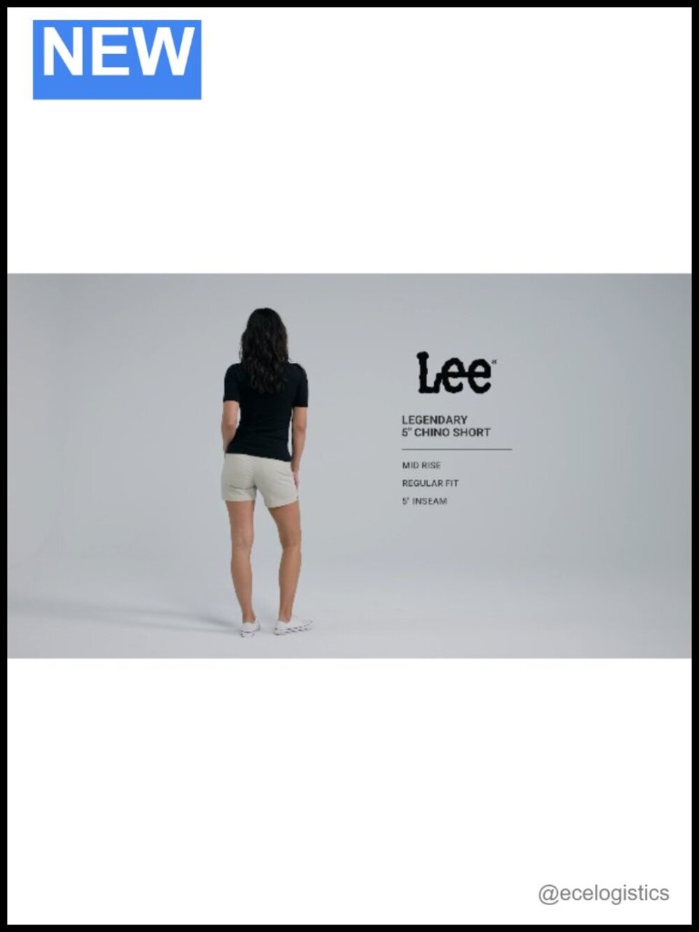 Mid Rise Regular Fit Chino Short with Pockets - Picture 5 of 6